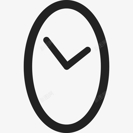 椭圆形时钟工具和器具图标svg_新图网 https://ixintu.com 图标 工具和器具 椭圆形时钟