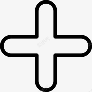 加上十字架符号通用12图标图标