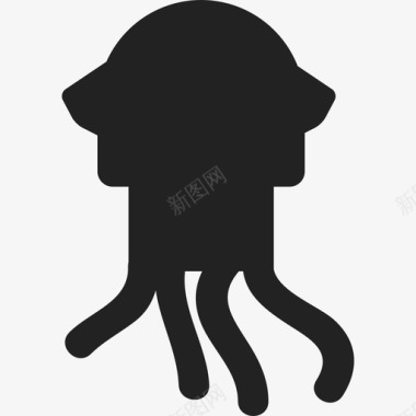 鱿鱼动物食物偶像图标图标