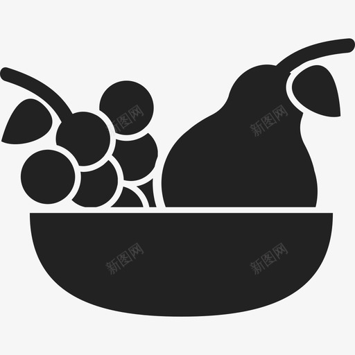 盘子里的葡萄和梨食物食物图标svg_新图网 https://ixintu.com 盘子里的葡萄和梨 食物 食物图标