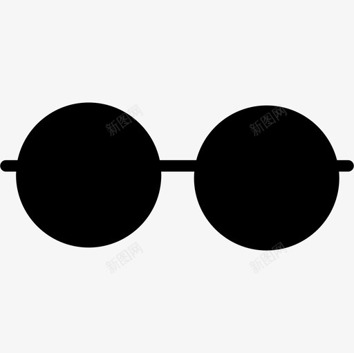 复古圆形眼镜时尚ios7黑色2图标svg_新图网 https://ixintu.com ios7黑色2 复古圆形眼镜 时尚