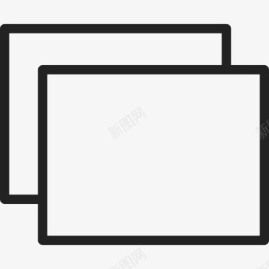 重叠矩形形状ios7超轻2图标图标