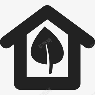 生态住宅建筑房地产图标图标