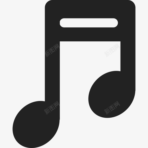 Quaver音符音乐通用14图标svg_新图网 https://ixintu.com Quaver音符 通用14 音乐