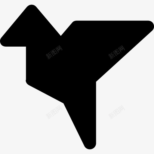 鸟形折纸艺术ios7高级填充图标svg_新图网 https://ixintu.com ios7高级填充 艺术 鸟形折纸