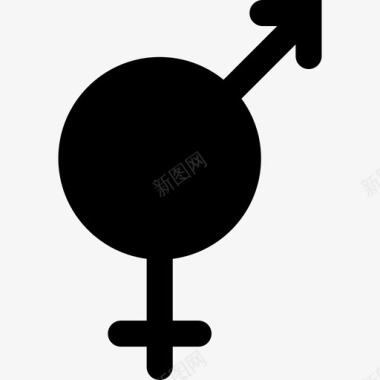 性别符号在一起符号ios7高级填充图标图标
