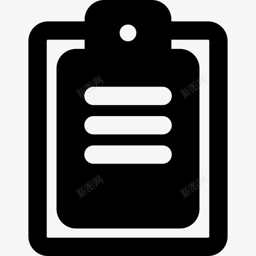 带文件教育ios7lite填充的剪贴板图标svg_新图网 https://ixintu.com ios7 lite填充的剪贴板 带文件 教育