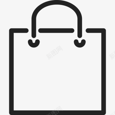 方形带把手购物袋商务通用13图标图标