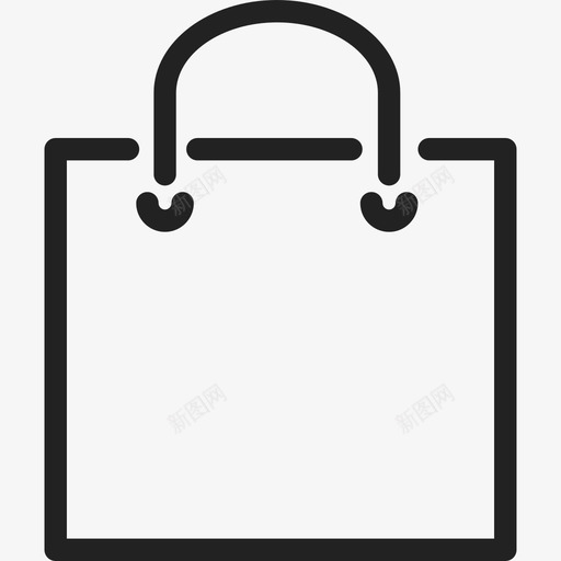 方形带把手购物袋商务通用13图标svg_新图网 https://ixintu.com 商务 方形带把手购物袋 通用13