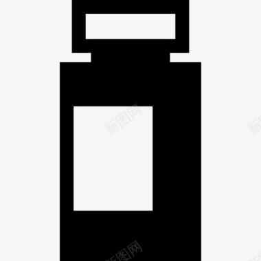 带标签的药瓶医用ios7高级填充图标图标