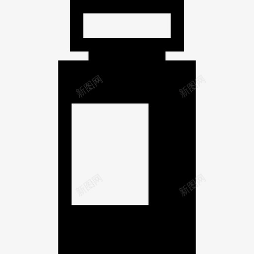 带标签的药瓶医用ios7高级填充图标svg_新图网 https://ixintu.com ios7高级填充 医用 带标签的药瓶