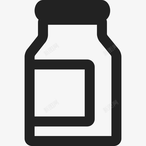 带标签食品食品图标的牛奶罐svg_新图网 https://ixintu.com 带标签 食品 食品图标的牛奶罐