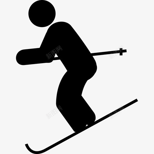 滑雪下山运动第七局满2局图标svg_新图网 https://ixintu.com 滑雪下山 第七局满2局 运动