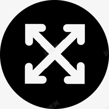 扩展箭头箭头ios7高级填充图标图标