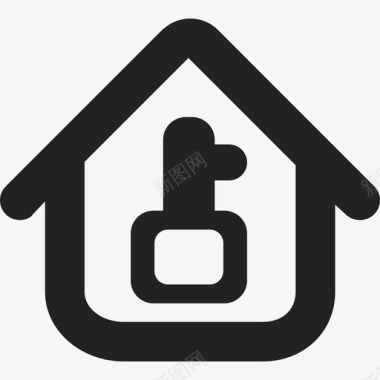 家钥匙房子温馨的家图标图标