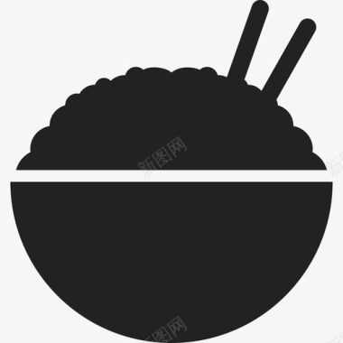 有筷子的饭碗食物食物图标图标