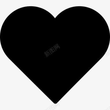 情人节心形形状ios7黑色2图标图标