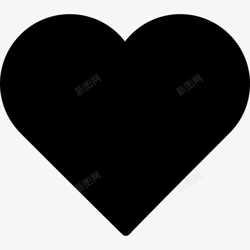 情人节心形形状ios7黑色2图标svg_新图网 https://ixintu.com ios7黑色2 形状 情人节心形