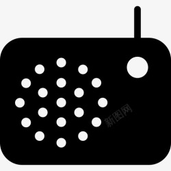 小型收音机复古小型收音机接口ios7黑色2图标高清图片