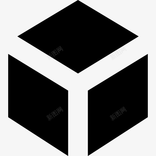 立方体形状ios7高级填充图标svg_新图网 https://ixintu.com ios7高级填充 形状 立方体