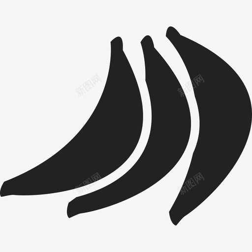 三个香蕉食物食物图标svg_新图网 https://ixintu.com 三个香蕉 食物 食物图标