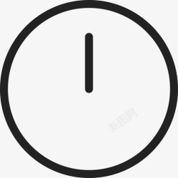 圆形带指针的金属板通用13型带时钟指针的圆形钟图标高清图片