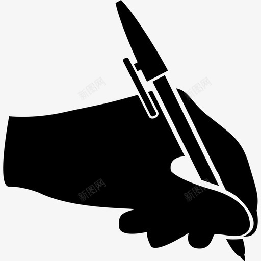 用圆珠笔手写教育学校用笔图标svg_新图网 https://ixintu.com 学校用笔 教育 用圆珠笔手写