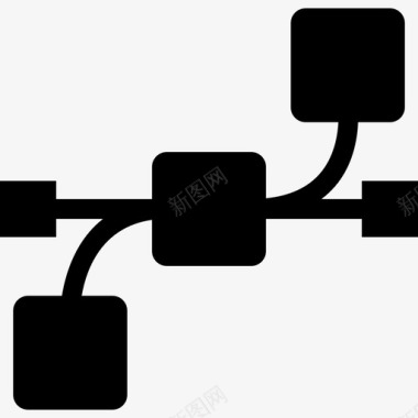 多连接点联网ios7高级填充图标图标
