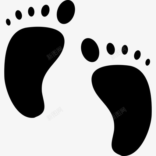 人类脚印形状ios7填充2图标svg_新图网 https://ixintu.com ios7填充2 人类脚印 形状