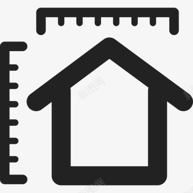 房屋规模建筑物房地产图标图标