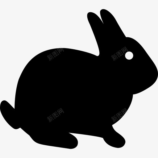 坐着的兔子动物ios7满2图标svg_新图网 https://ixintu.com ios7满2 动物 坐着的兔子