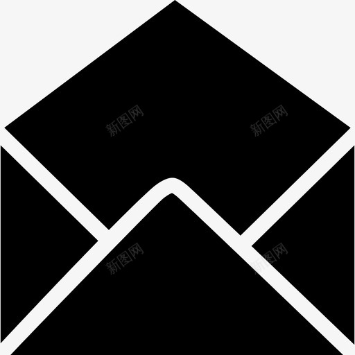 打开电子邮件界面ios7黑色2图标svg_新图网 https://ixintu.com ios7黑色2 打开电子邮件 界面