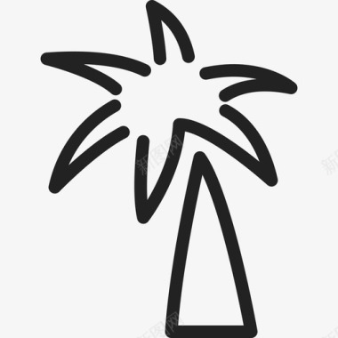 棕榈树涂鸦自然通用13图标图标
