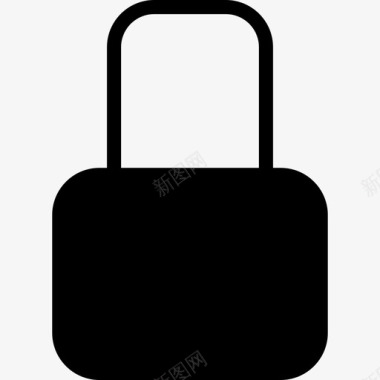 锁定圆形挂锁安全ios7黑色2图标图标