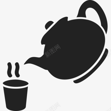 茶壶和杯子食物食物图标图标