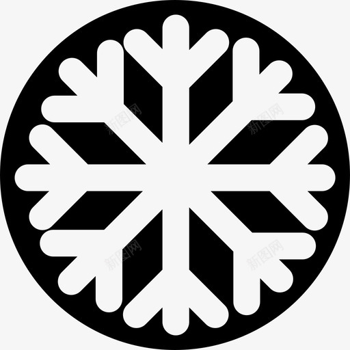 雪花按钮自然ios7高级填充图标svg_新图网 https://ixintu.com ios7高级填充 自然 雪花按钮
