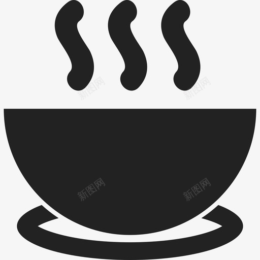 盘子上的一碗热汤食物食物图标svg_新图网 https://ixintu.com 盘子上的一碗热汤 食物 食物图标