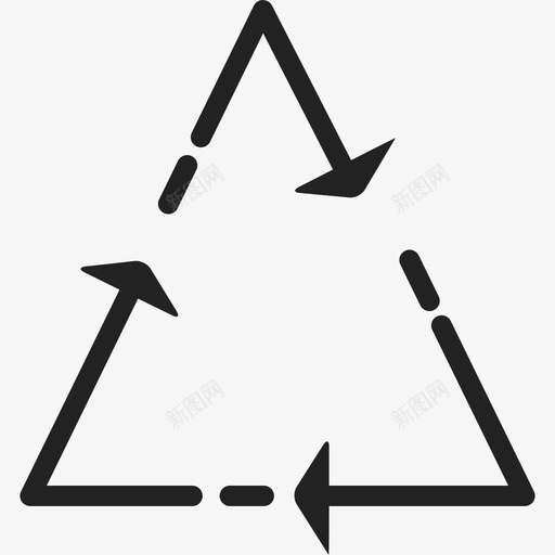 三角形回收标志箭头通用13图标svg_新图网 https://ixintu.com 三角形回收标志 箭头 通用13