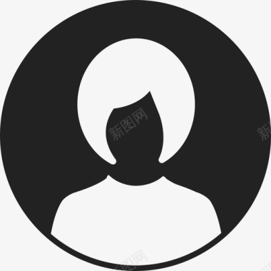 短发头像的女性用户社交ios7集填充2图标图标