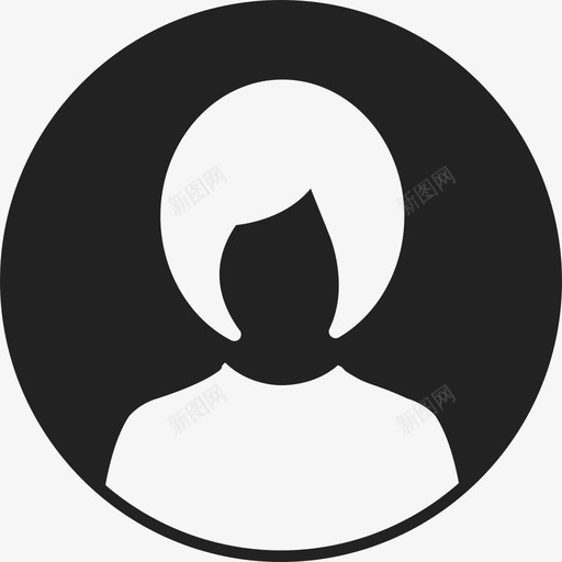 短发头像的女性用户社交ios7集填充2图标svg_新图网 https://ixintu.com ios7集填充2 短发头像的女性用户 社交