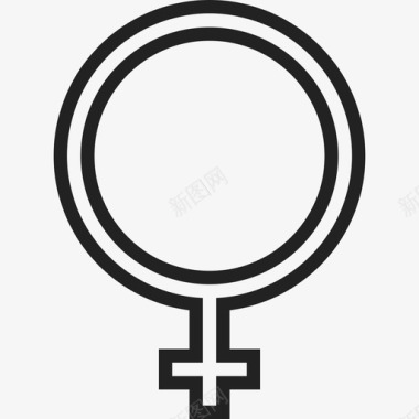 女性性别标志标志ios7高级填充2图标图标