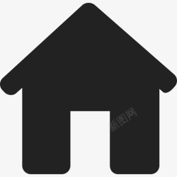 无门无门黑屋轮廓建筑物通用14图标高清图片
