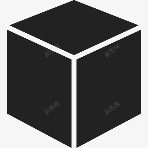 单个立方体形状ios7黑色图标svg_新图网 https://ixintu.com ios7黑色 单个立方体 形状