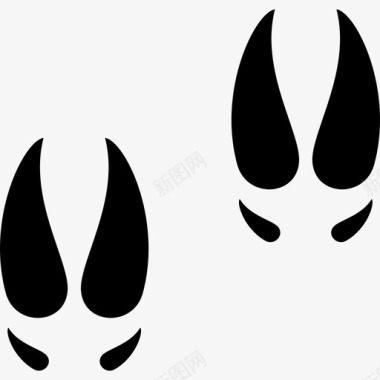 蹄印动物脚印图标图标