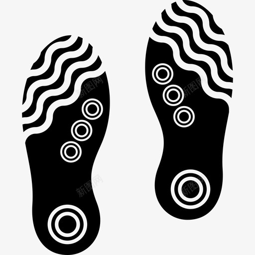 鞋印形状脚印图标svg_新图网 https://ixintu.com 形状 脚印 鞋印