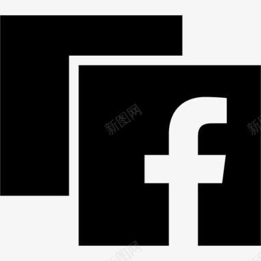 Facebook重叠标志社交媒体Facebook包图标图标