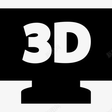 3D电视电影院电影院图标图标