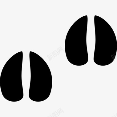 蹄印动物脚印图标图标