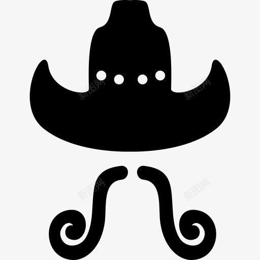 有胡子的牛仔帽手势胡子图标svg_新图网 https://ixintu.com 手势 有胡子的牛仔帽 胡子