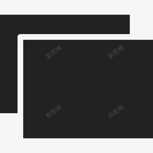 重叠的矩形形状ios7黑色图标svg_新图网 https://ixintu.com ios7黑色 形状 重叠的矩形
